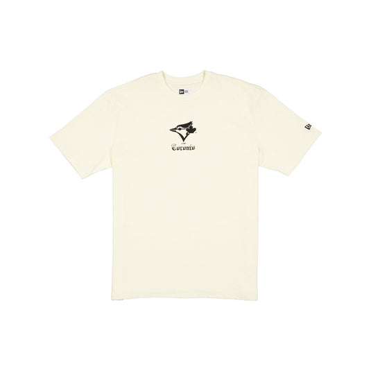 Toronto Blue Jays Gothic Lettering Chrome White T-Shirt