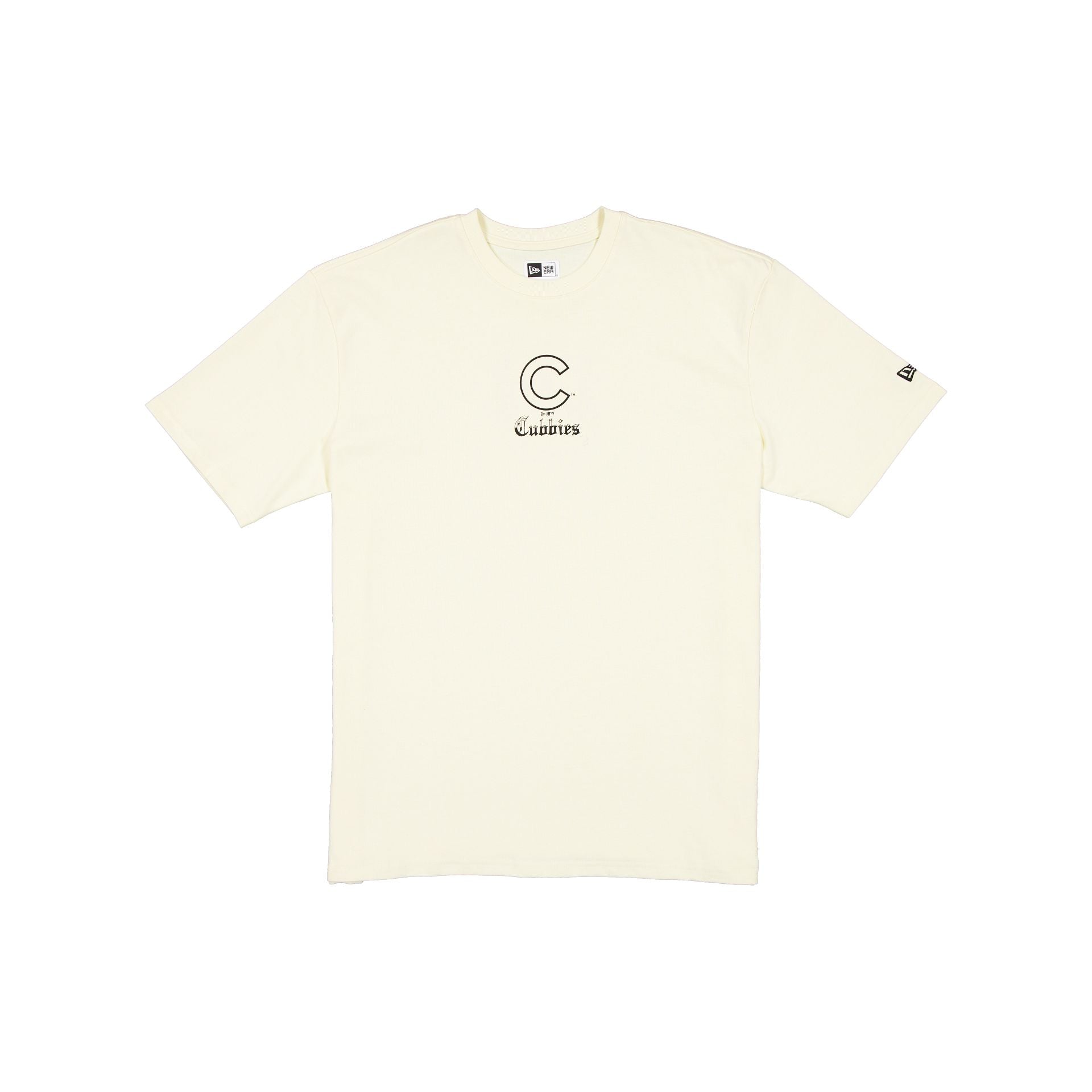 Chicago Cubs Gothic Lettering Chrome White T-Shirt