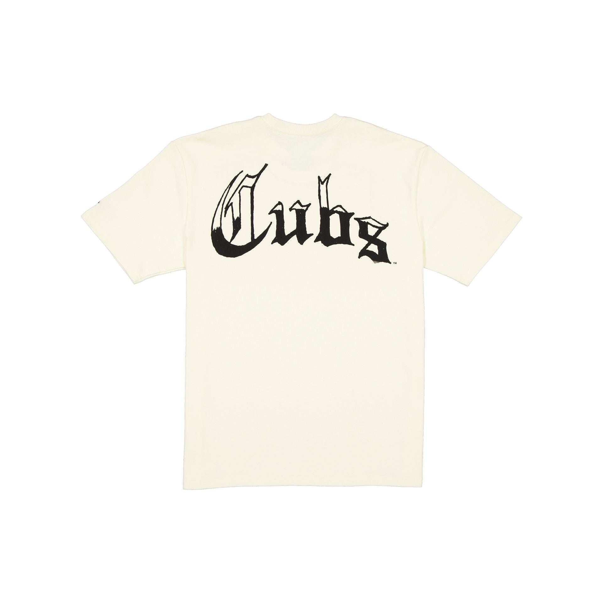 Chicago Cubs Gothic Lettering Chrome White T-Shirt