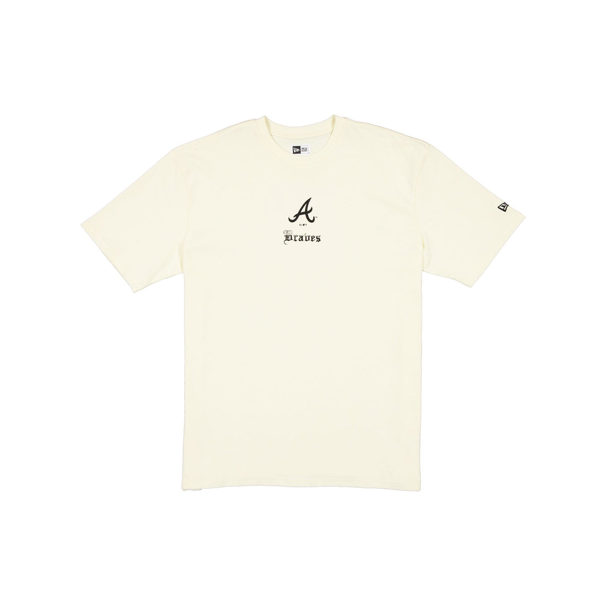 Atlanta Braves Gothic Lettering Chrome White T-Shirt