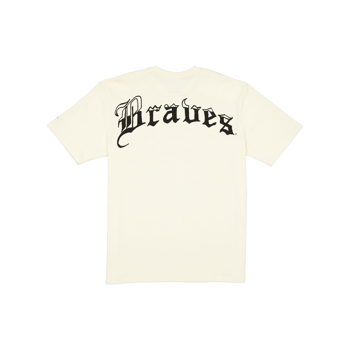 Atlanta Braves Gothic Lettering Chrome White T-Shirt