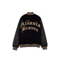 Atlanta Braves Gothic Lettering Black Wool Varsity Jacket