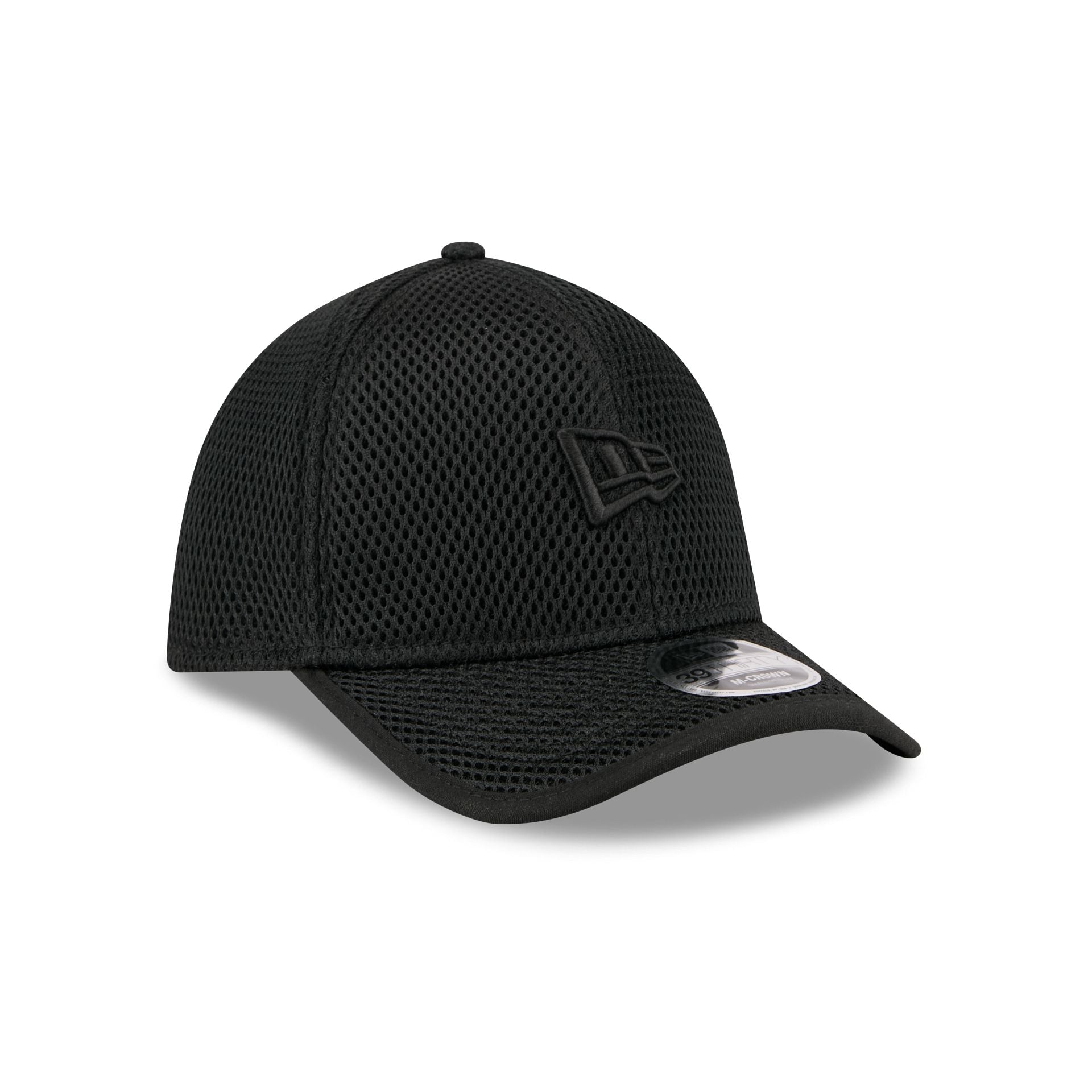 New Era Cap Black Mesh 39THIRTY M-Crown Stretch Fit Hat