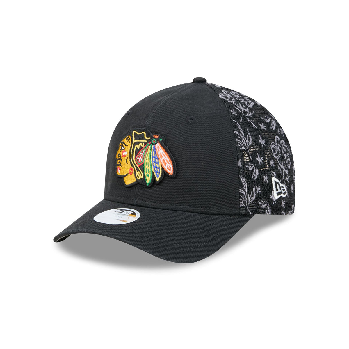 Chicago Blackhawks Floral Mesh Women's 9FORTY M-Crown Trucker Hat