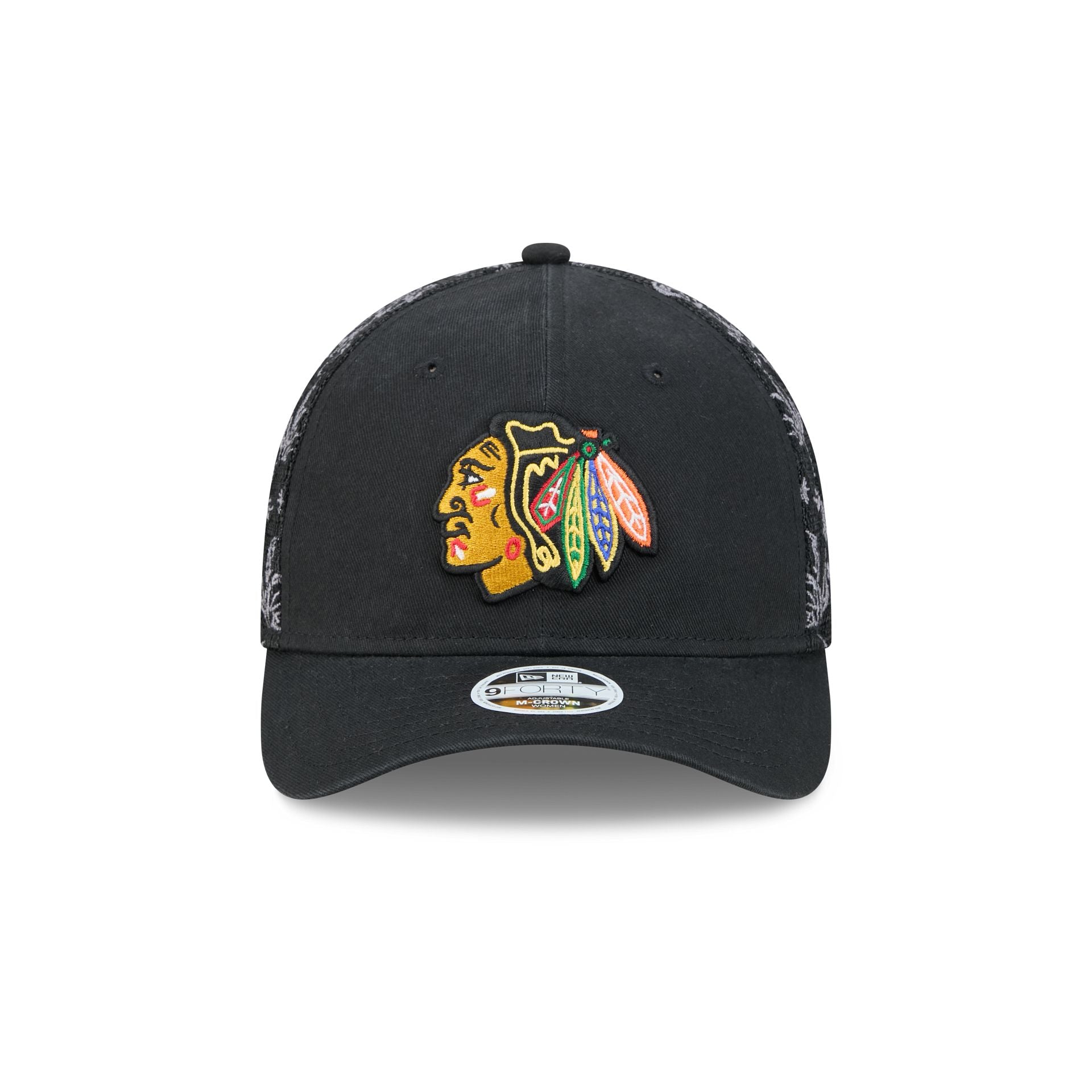 Chicago Blackhawks Floral Mesh Women's 9FORTY M-Crown Trucker Hat