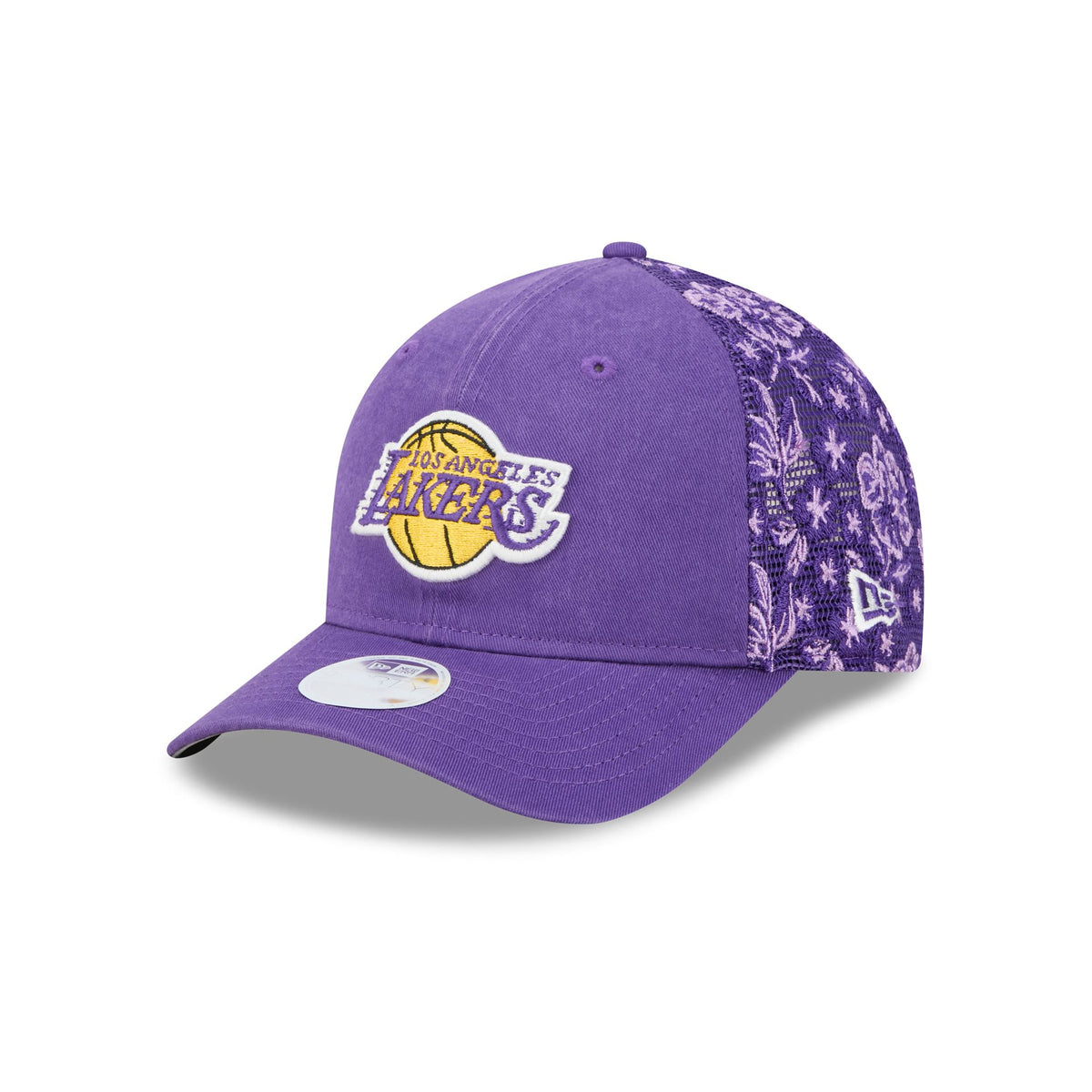 Los Angeles Lakers Floral Mesh Women's 9FORTY M-Crown Trucker Hat