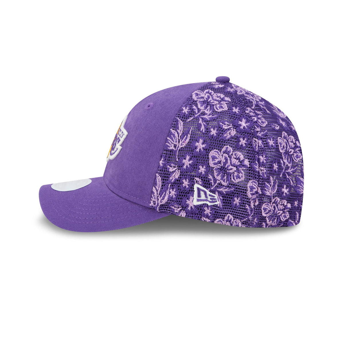 Los Angeles Lakers Floral Mesh Women's 9FORTY M-Crown Trucker Hat