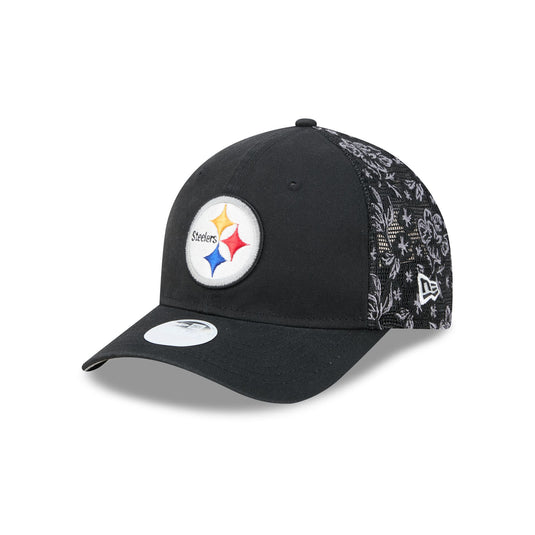 Pittsburgh Steelers Floral Mesh Women's 9FORTY M-Crown Trucker Hat