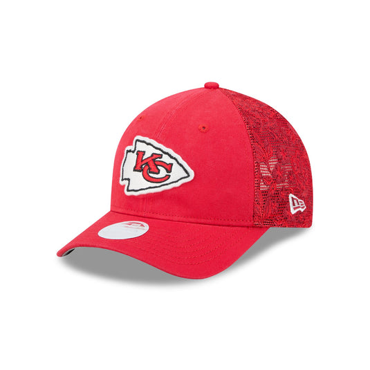 Kansas City Chiefs Floral Mesh Women's 9FORTY M-Crown Trucker Hat
