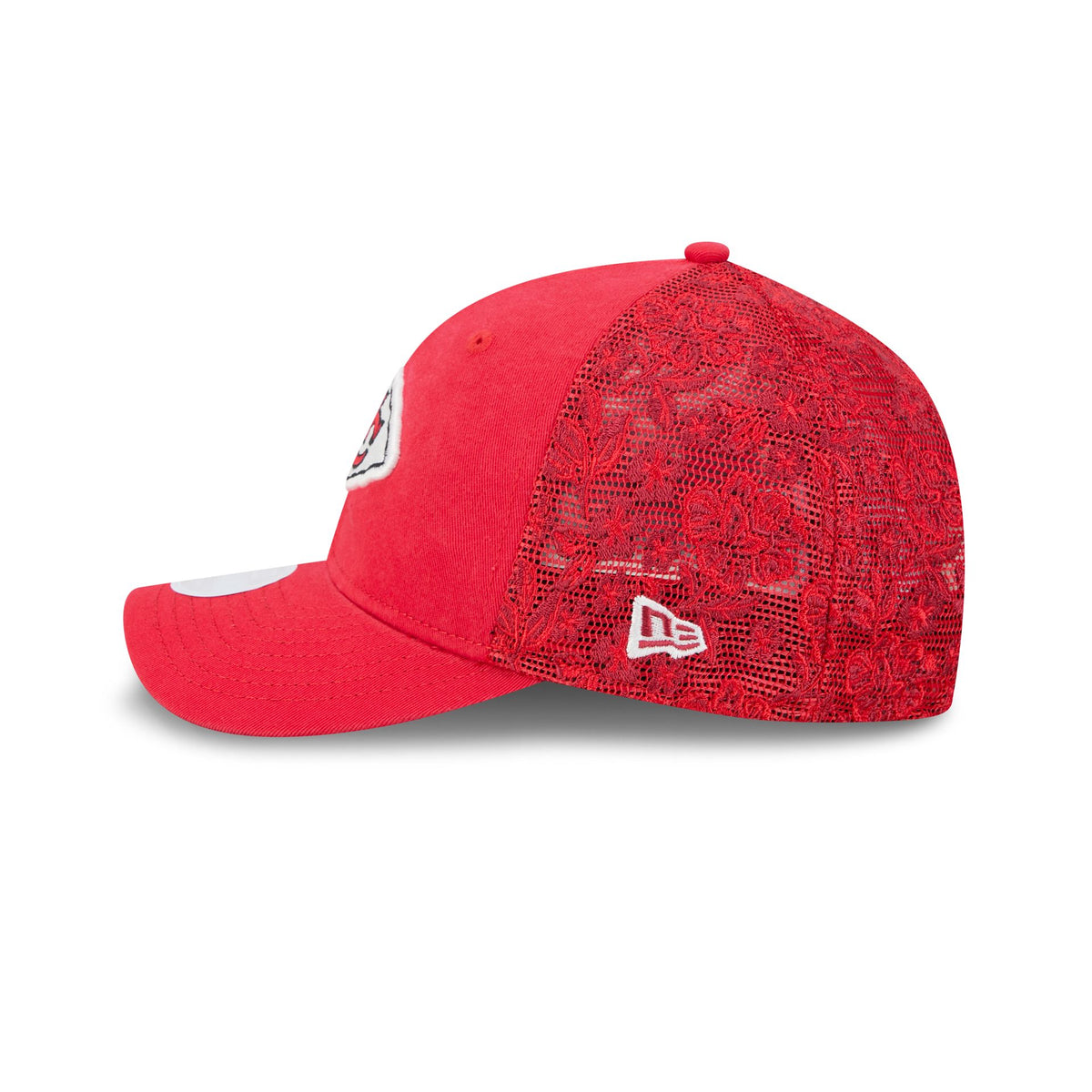 Kansas City Chiefs Floral Mesh Women's 9FORTY M-Crown Trucker Hat