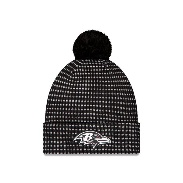 Paloma Classic Knit Cap ブラック Baltimore Ravens 2026 Sideline Cold Weather Black Pom Knit Hat
