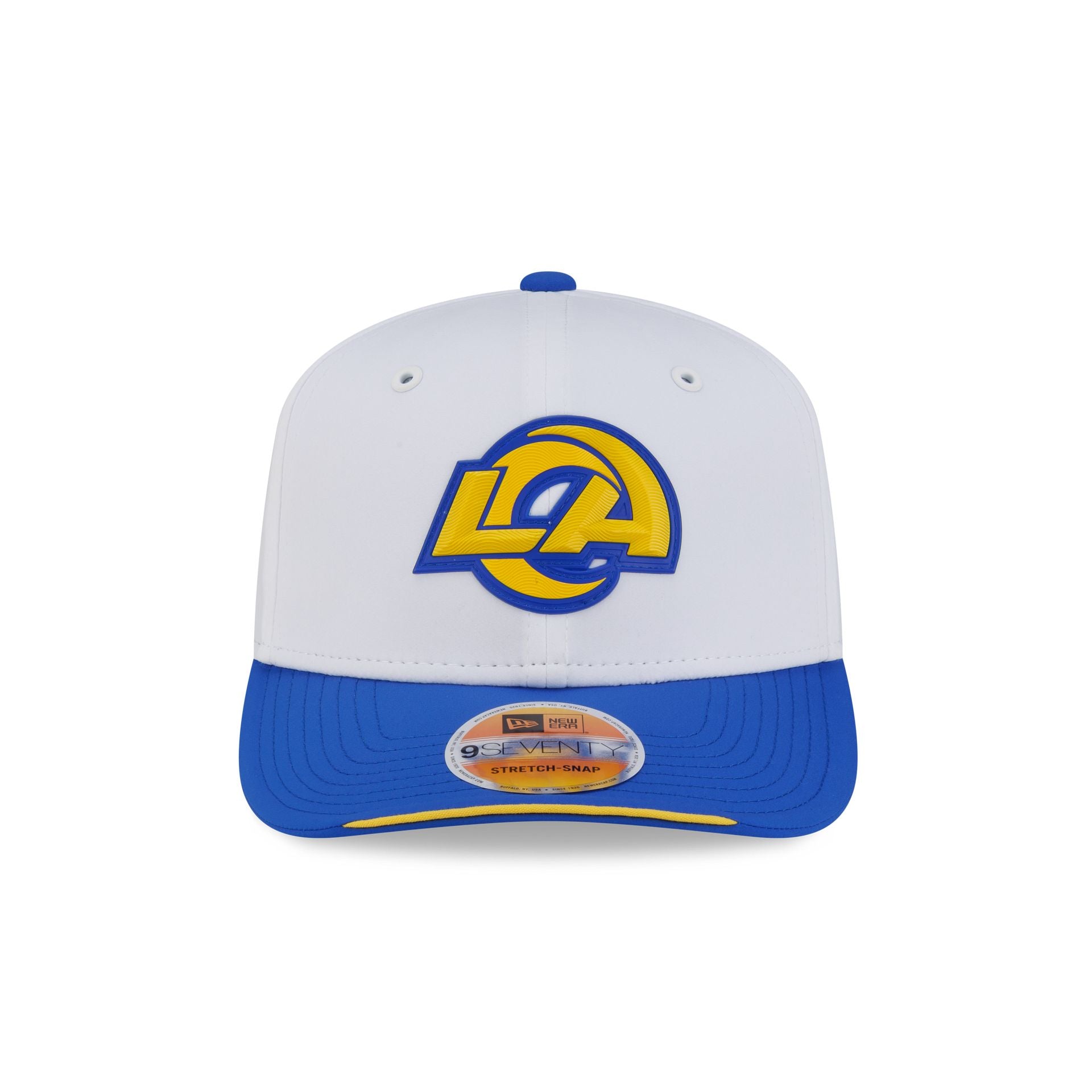 Los Angeles Rams 2026 Sideline White 9SEVENTY Stretch-Snap Hat