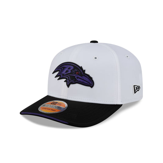 Baltimore Ravens 2026 Sideline White 9SEVENTY Stretch-Snap Hat - New Era Cap