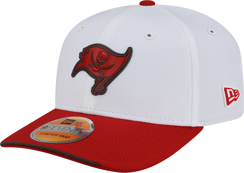 Tampa Bay Buccaneers 2026 Sideline White 9SEVENTY Stretch-Snap Hat