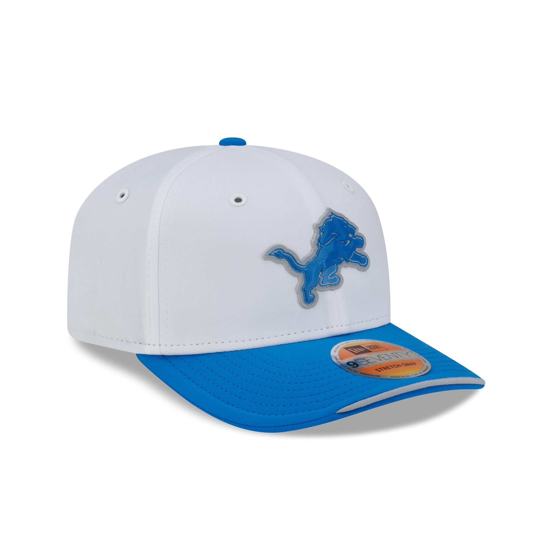 Detroit Lions 2026 Sideline White 9SEVENTY Stretch-Snap Hat