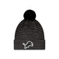 Detroit Lions 2026 Sideline Cold Weather Black Pom Knit Hat
