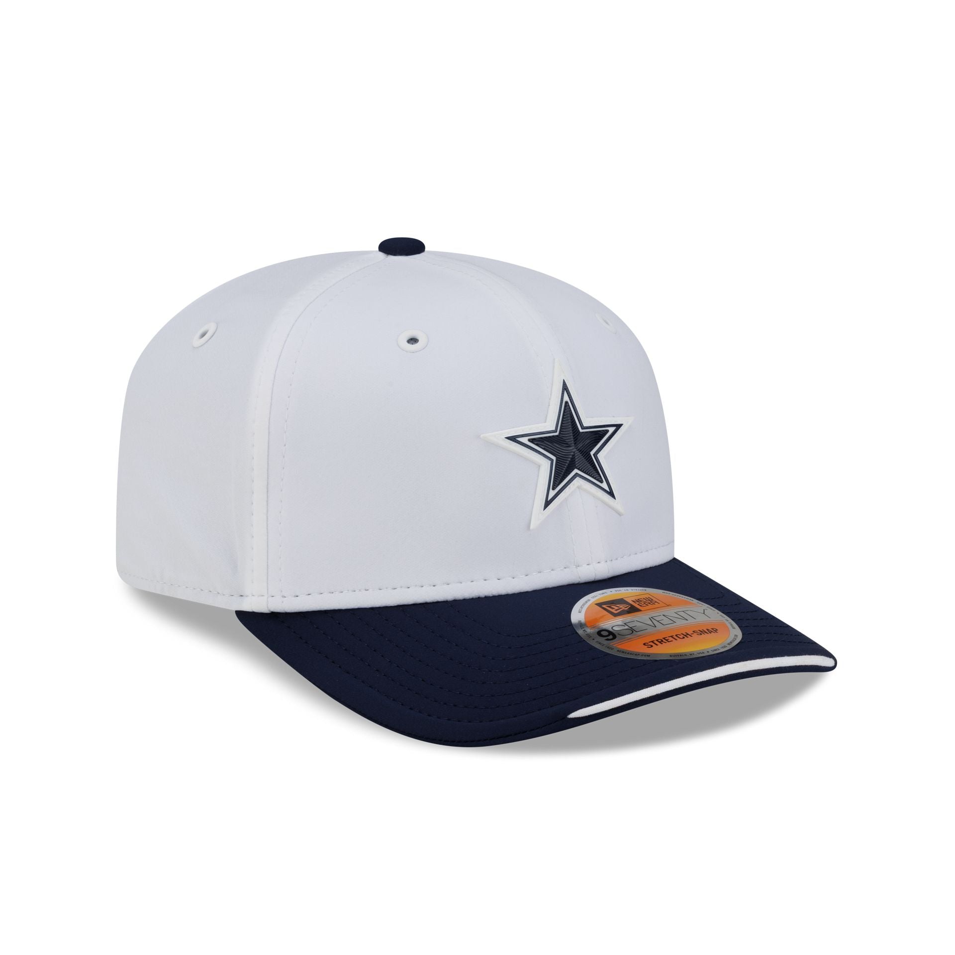 Dallas Cowboys 2026 Sideline White 9SEVENTY Stretch-Snap Hat