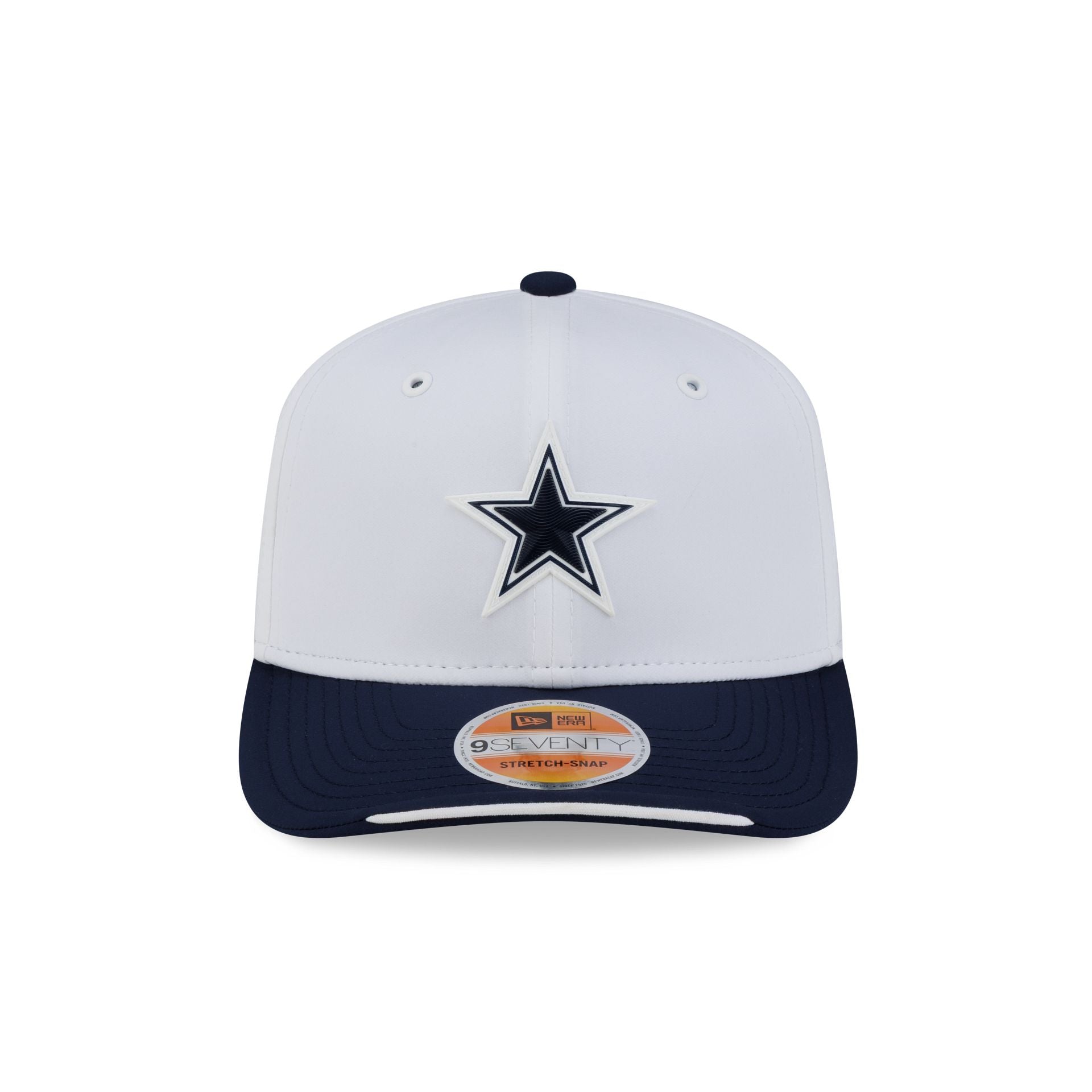 Dallas Cowboys 2026 Sideline White 9SEVENTY Stretch-Snap Hat