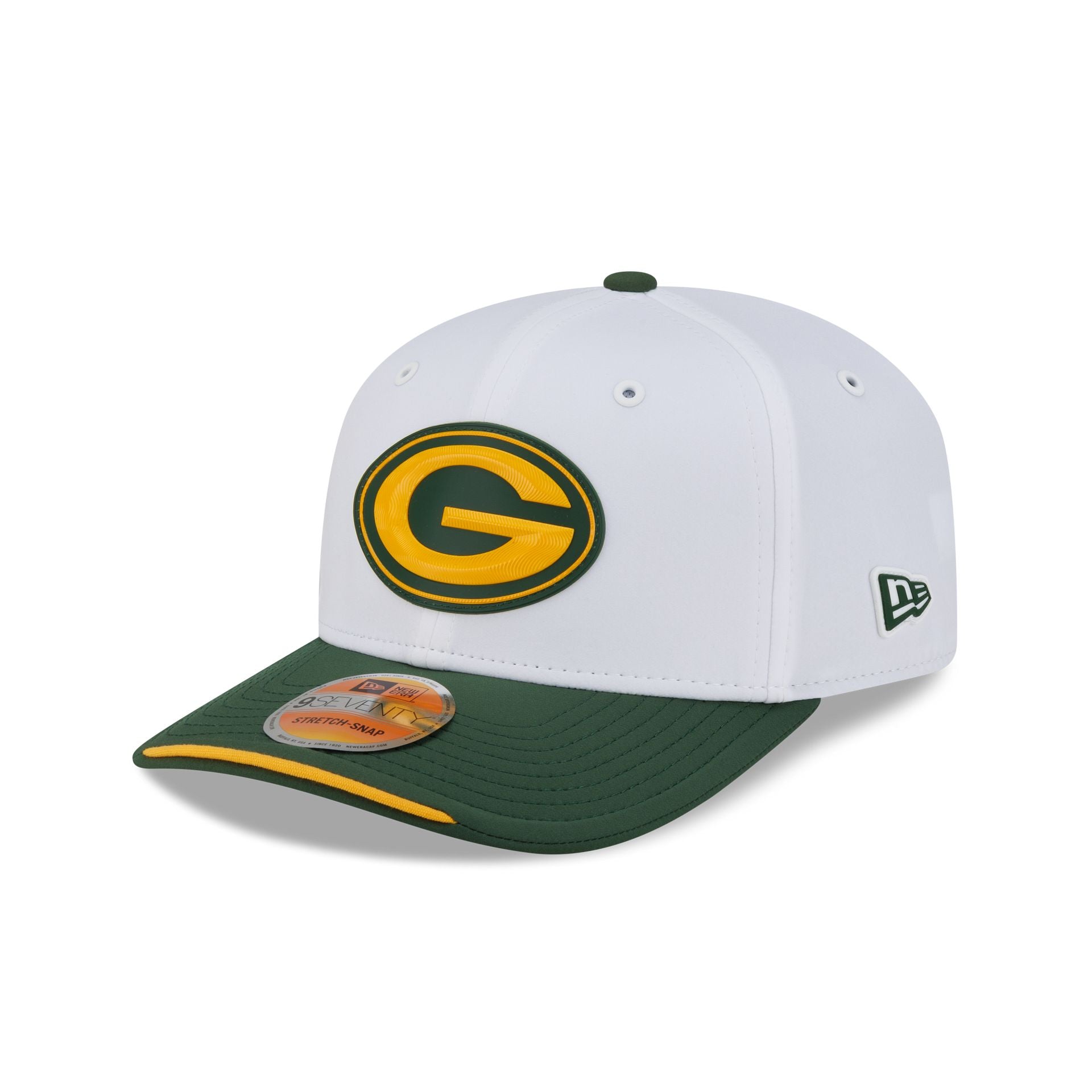 Green Bay Packers 2026 Sideline White 9SEVENTY Stretch-Snap Hat