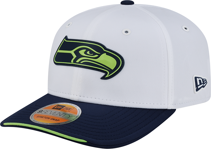 Seattle Seahawks 2026 Sideline White 9SEVENTY Stretch-Snap Hat