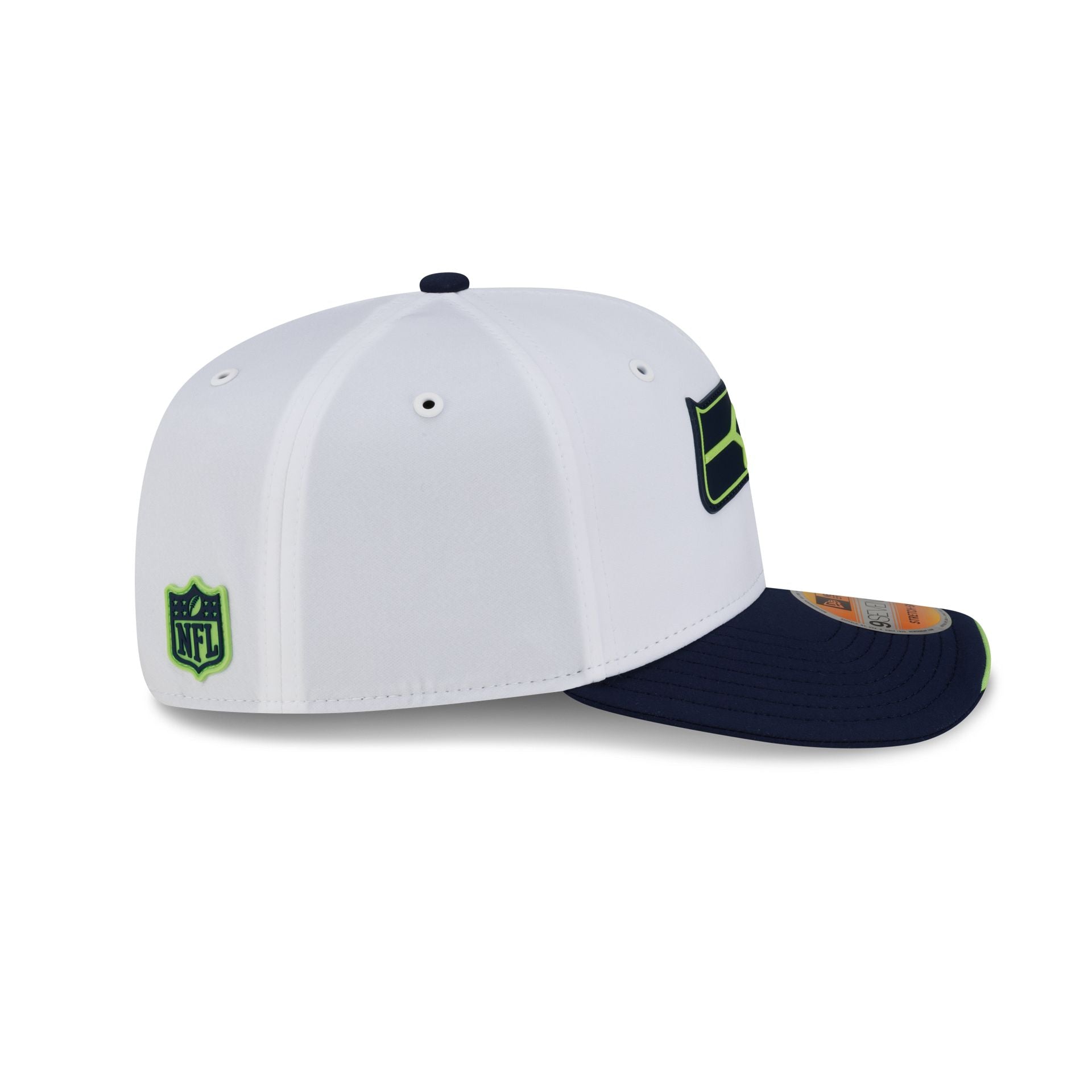 Seattle Seahawks 2026 Sideline White 9SEVENTY Stretch-Snap Hat