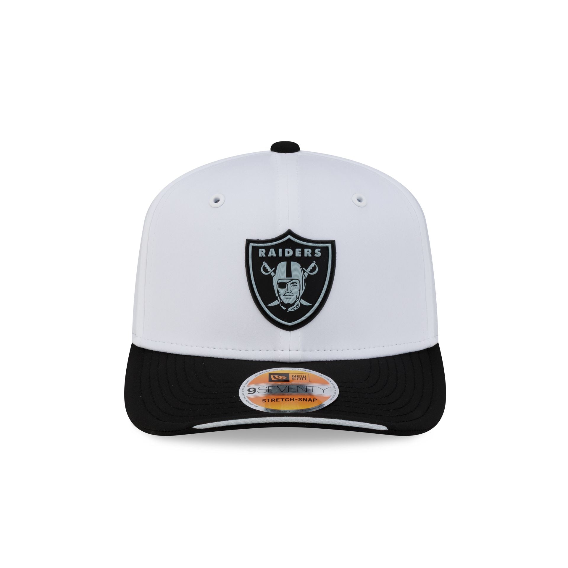 Las Vegas Raiders 2026 Sideline White 9SEVENTY Stretch-Snap Hat