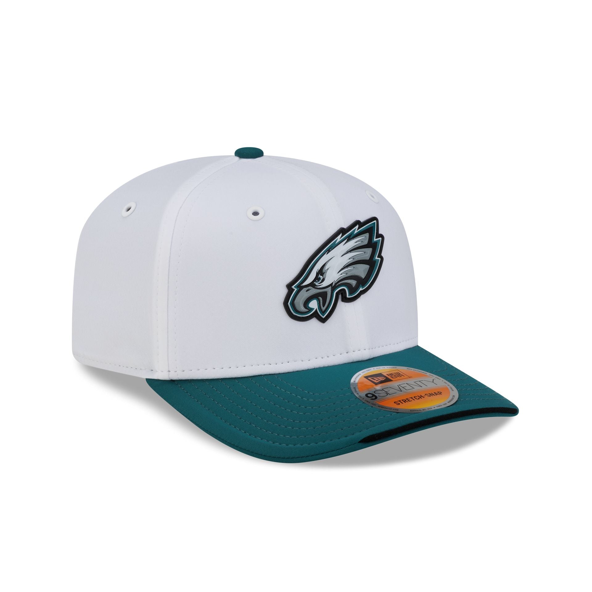 Philadelphia Eagles 2026 Sideline White 9SEVENTY Stretch-Snap Hat