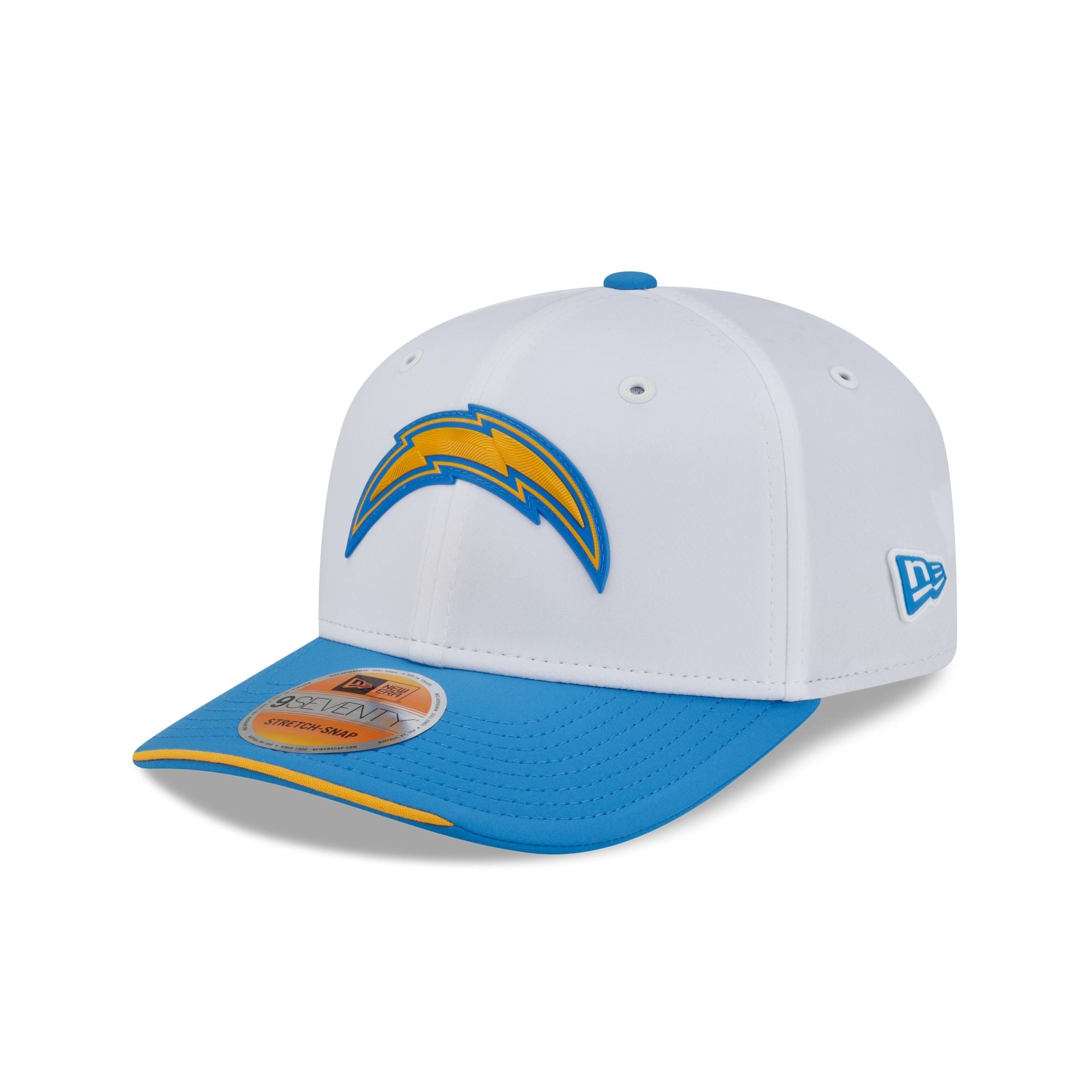 Los Angeles Chargers 2026 Sideline White 9SEVENTY Stretch-Snap Hat