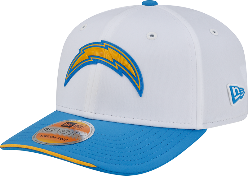 Los Angeles Chargers 2026 Sideline White 9SEVENTY Stretch-Snap Hat