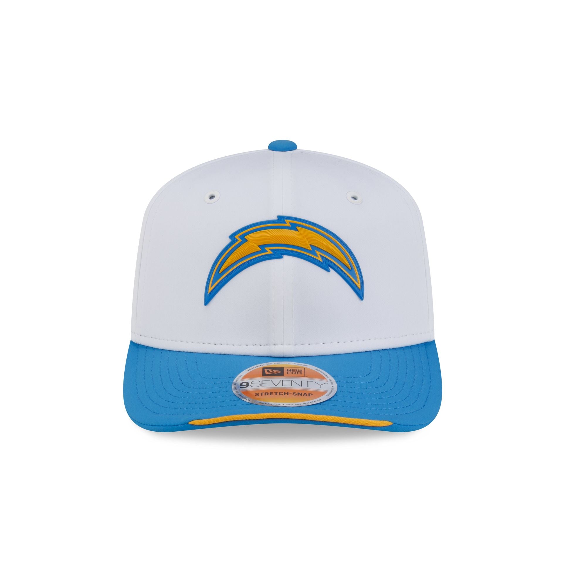 Los Angeles Chargers 2026 Sideline White 9SEVENTY Stretch-Snap Hat