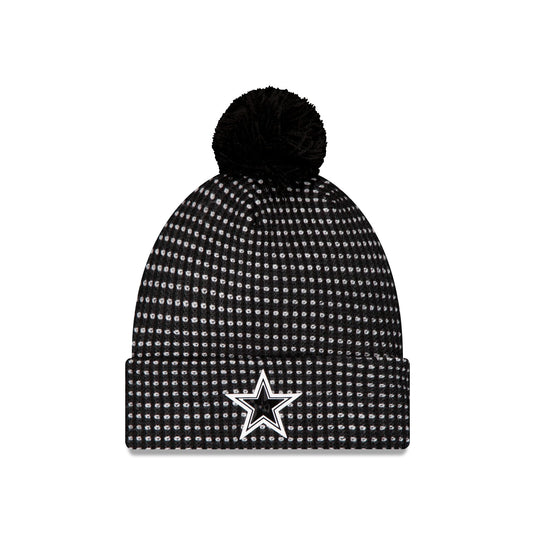Dallas Cowboys 2026 Sideline Cold Weather Black Pom Knit Hat