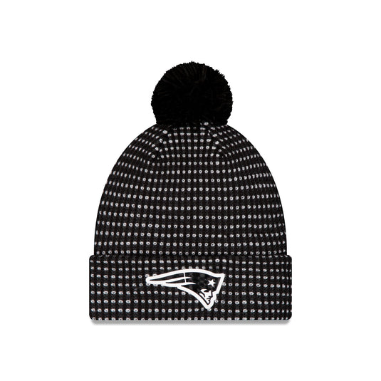 New England Patriots 2026 Sideline Cold Weather Black Pom Knit Hat