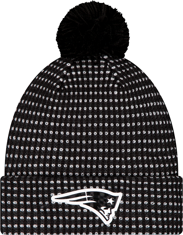 New England Patriots 2026 Sideline Cold Weather Black Pom Knit Hat