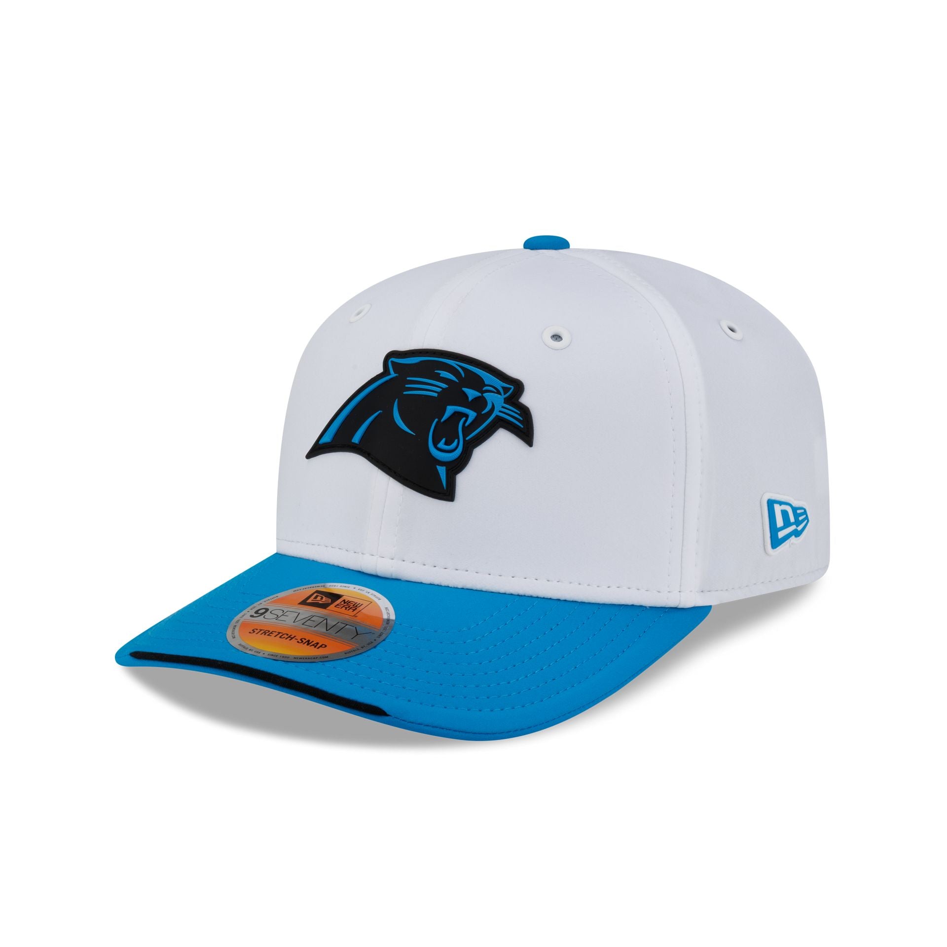 Carolina Panthers 2026 Sideline White 9SEVENTY Stretch-Snap Hat