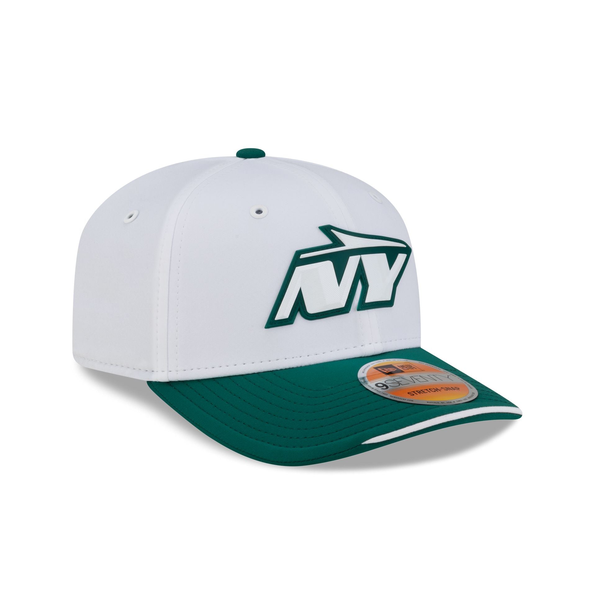 New York Jets 2026 Sideline White 9SEVENTY Stretch-Snap Hat