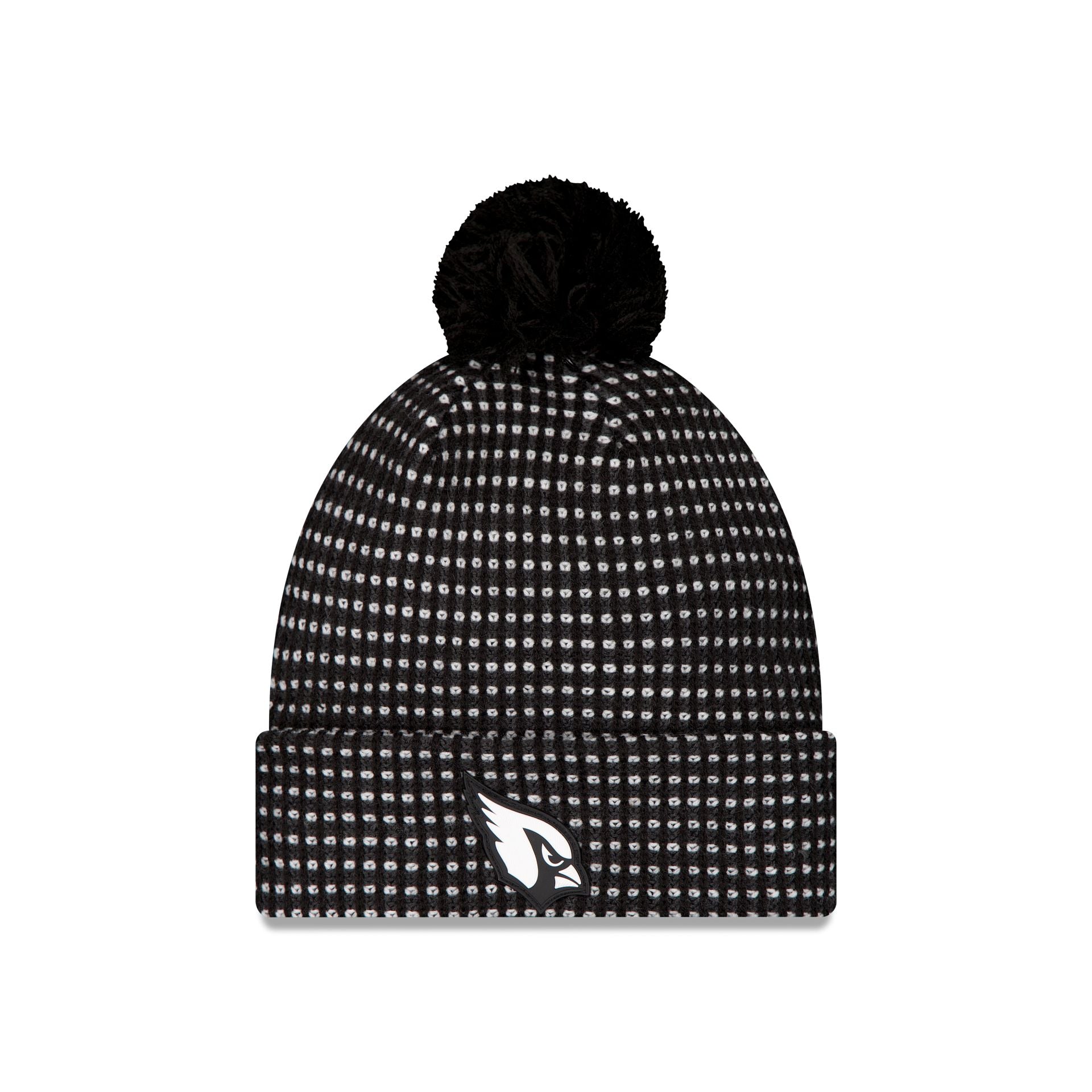 Arizona Cardinals 2026 Sideline Cold Weather Black Pom Knit Hat