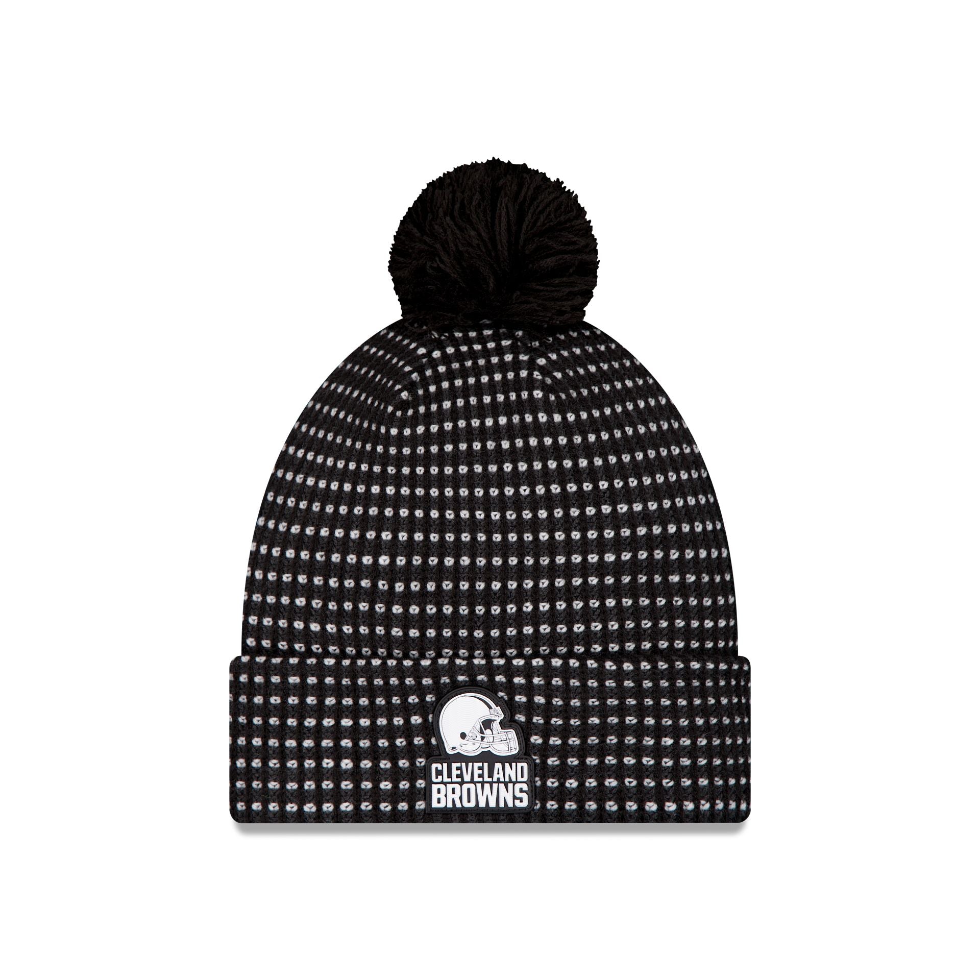 Cleveland Browns 2026 Sideline Cold Weather Black Pom Knit Hat
