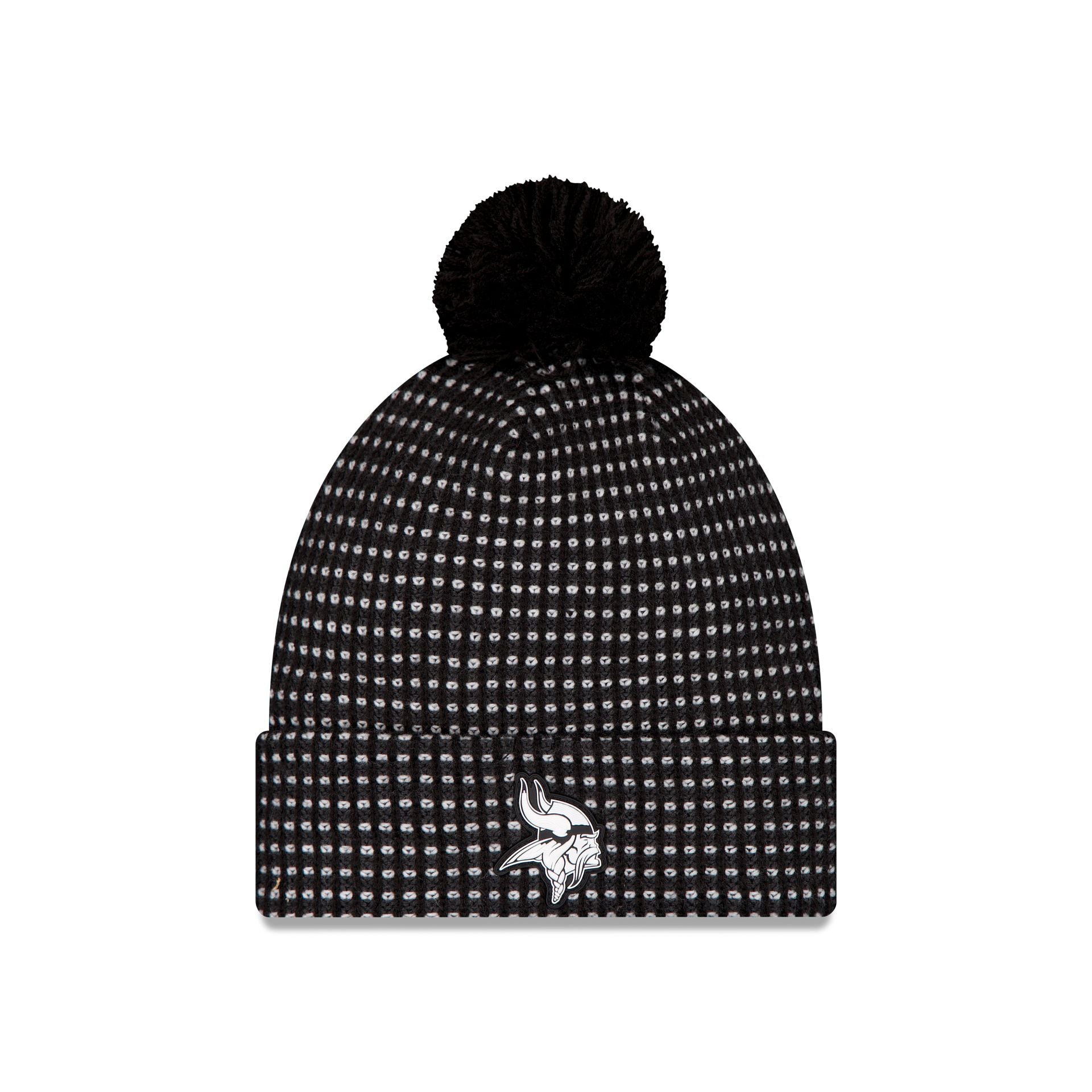 Minnesota Vikings 2026 Sideline Cold Weather Black Pom Knit Hat