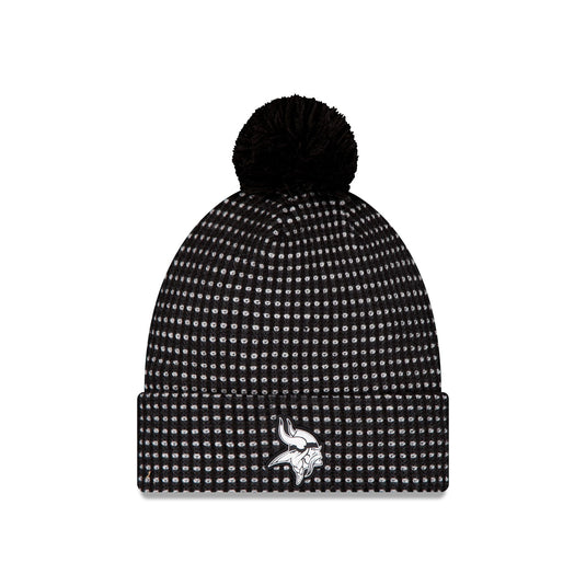 Minnesota Vikings 2026 Sideline Cold Weather Black Pom Knit Hat