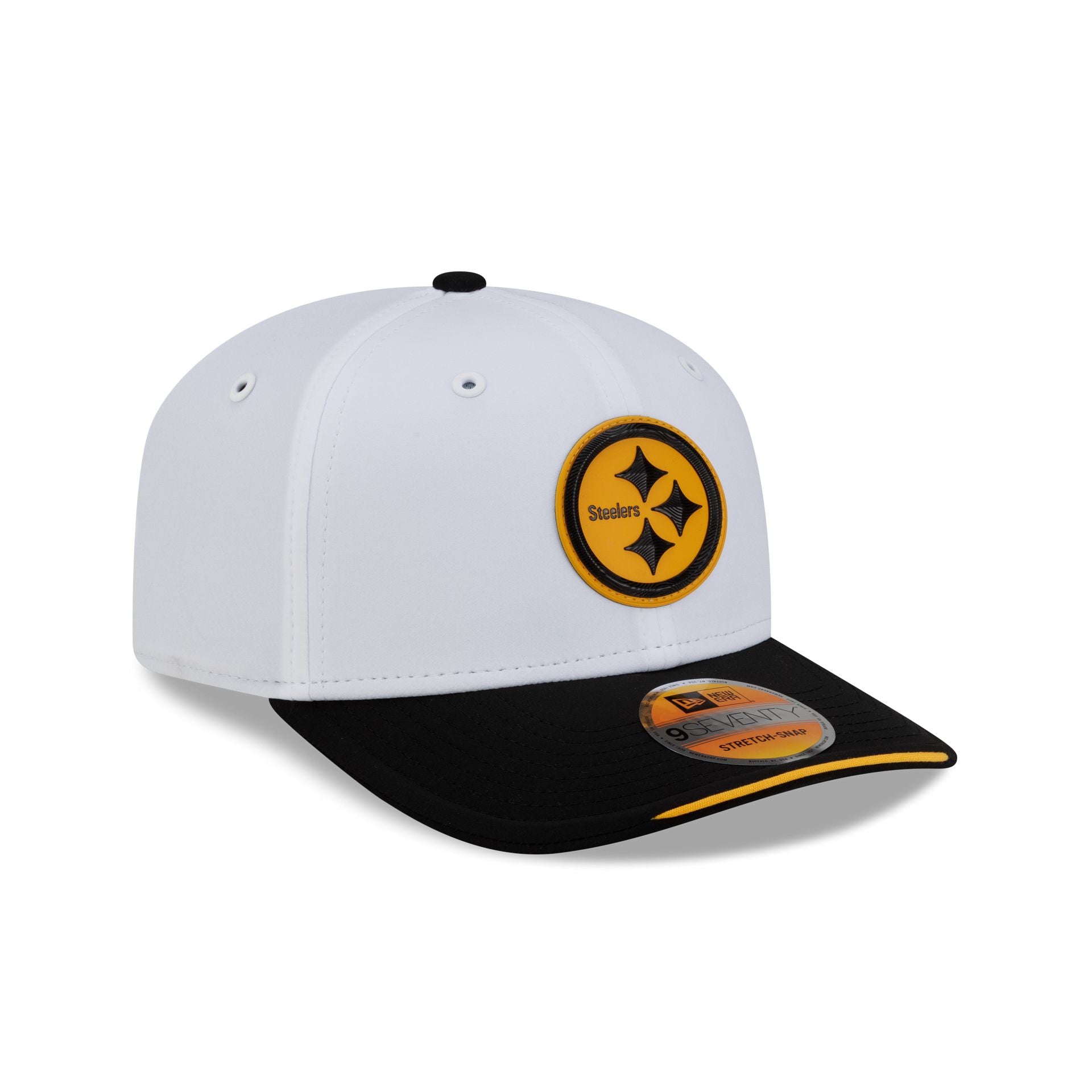 Pittsburgh Steelers 2026 Sideline White 9SEVENTY Stretch-Snap Hat
