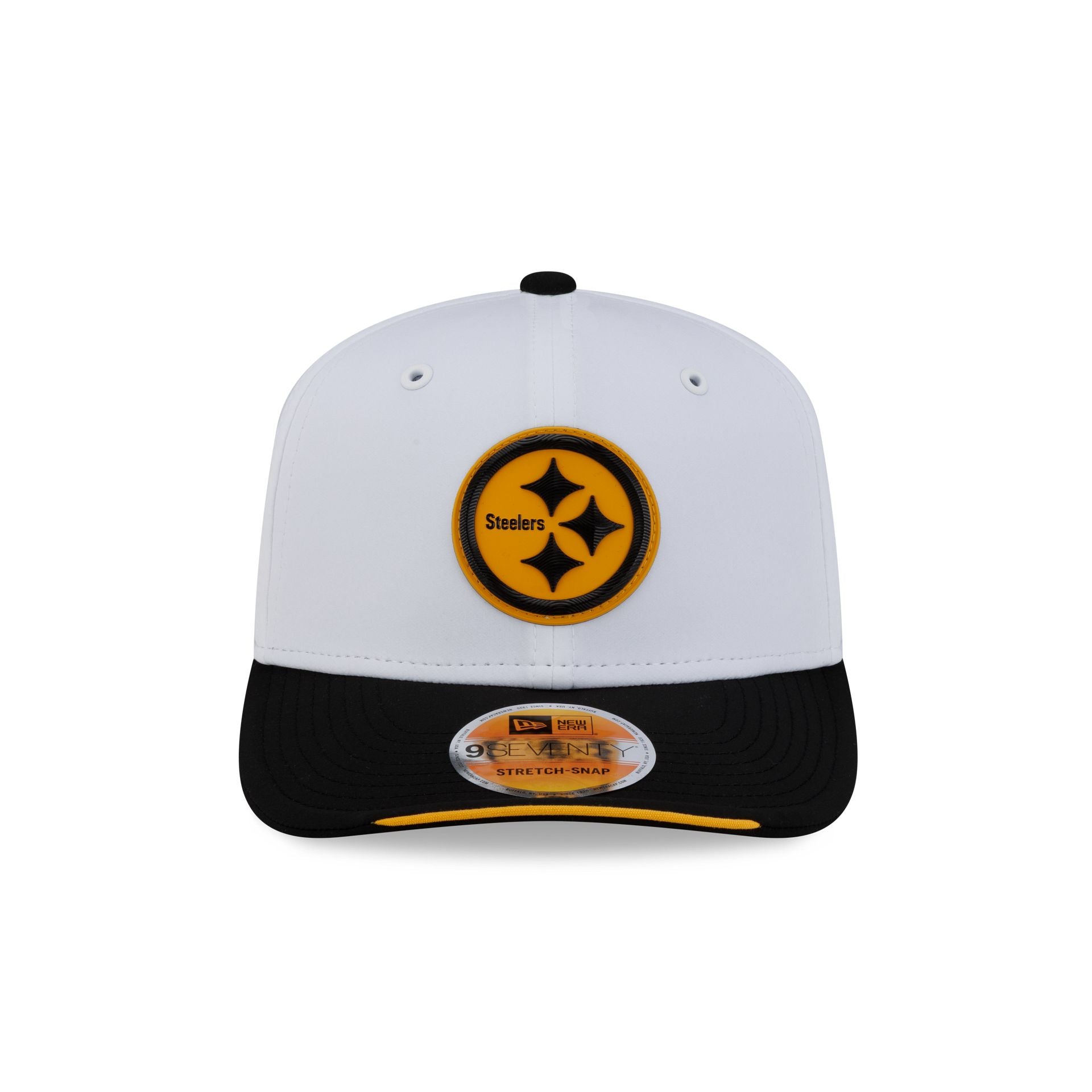Pittsburgh Steelers 2026 Sideline White 9SEVENTY Stretch-Snap Hat