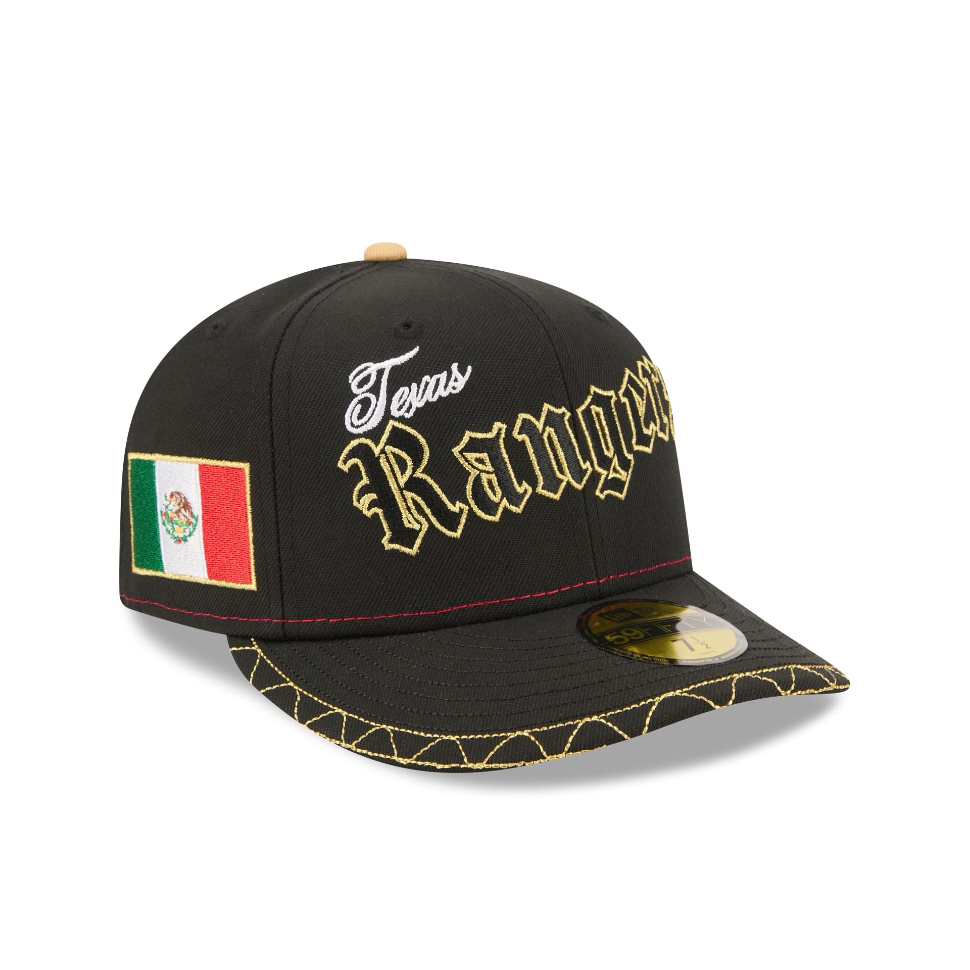 Texas Rangers Cinco de Mayo Black 59FIFTY Fitted Hat