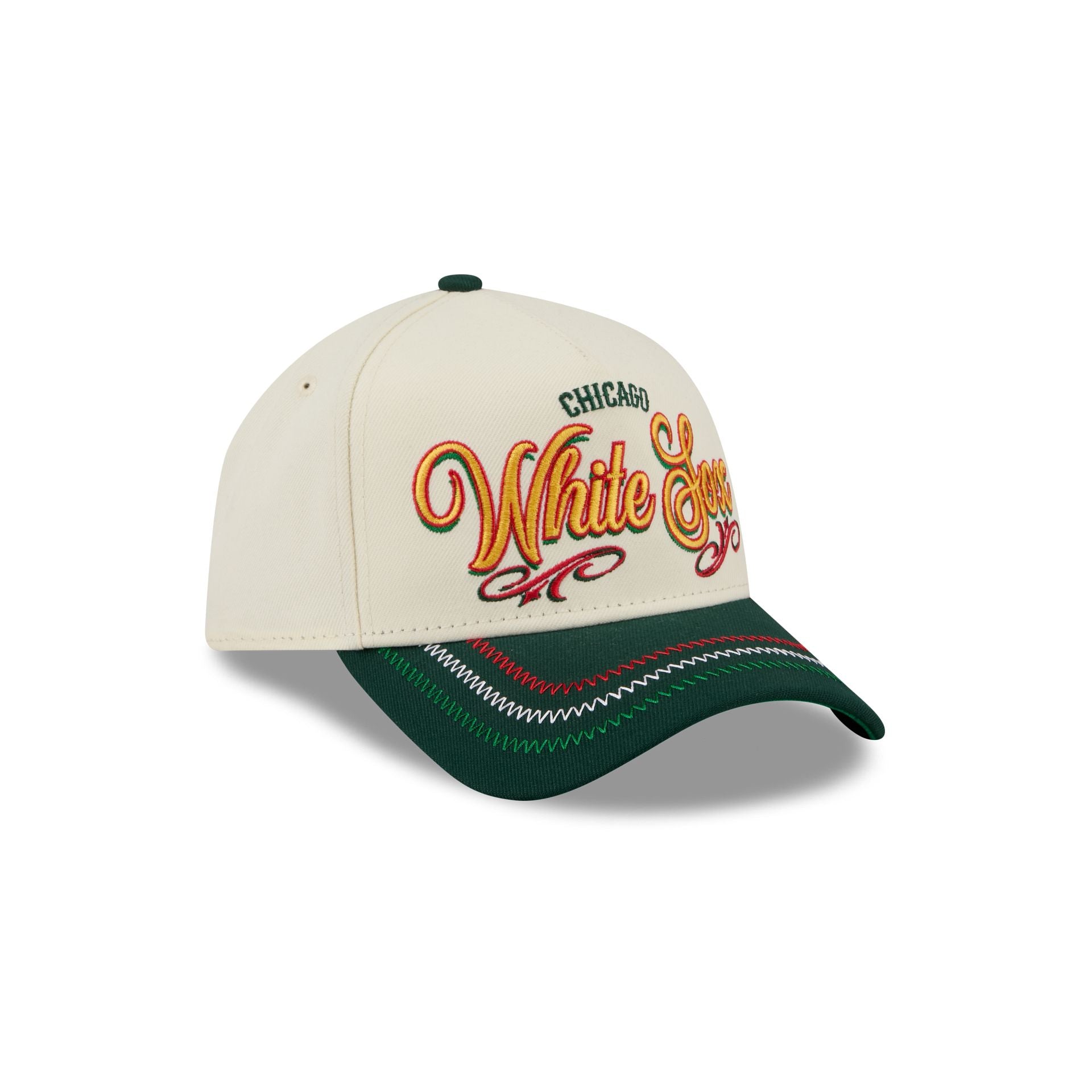 Chicago White Sox Cinco de Mayo Chrome White 9FORTY A-Frame Snapback Hat