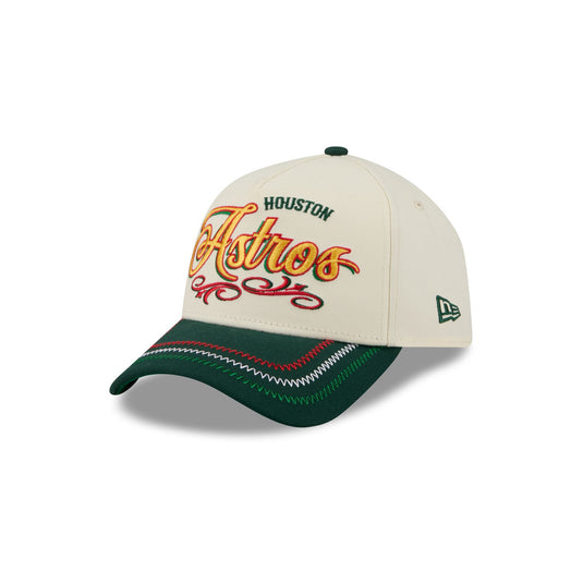 Houston Astros Cinco de Mayo Chrome White 9FORTY A-Frame Snapback Hat - New Era Cap