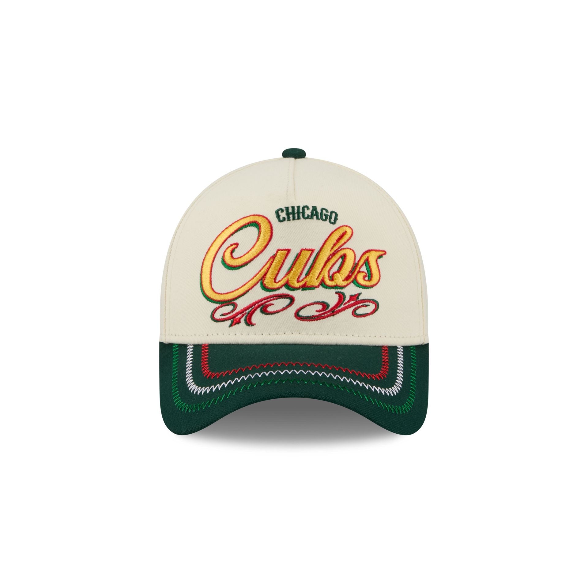 Chicago Cubs Cinco de Mayo Chrome White 9FORTY A-Frame Snapback Hat