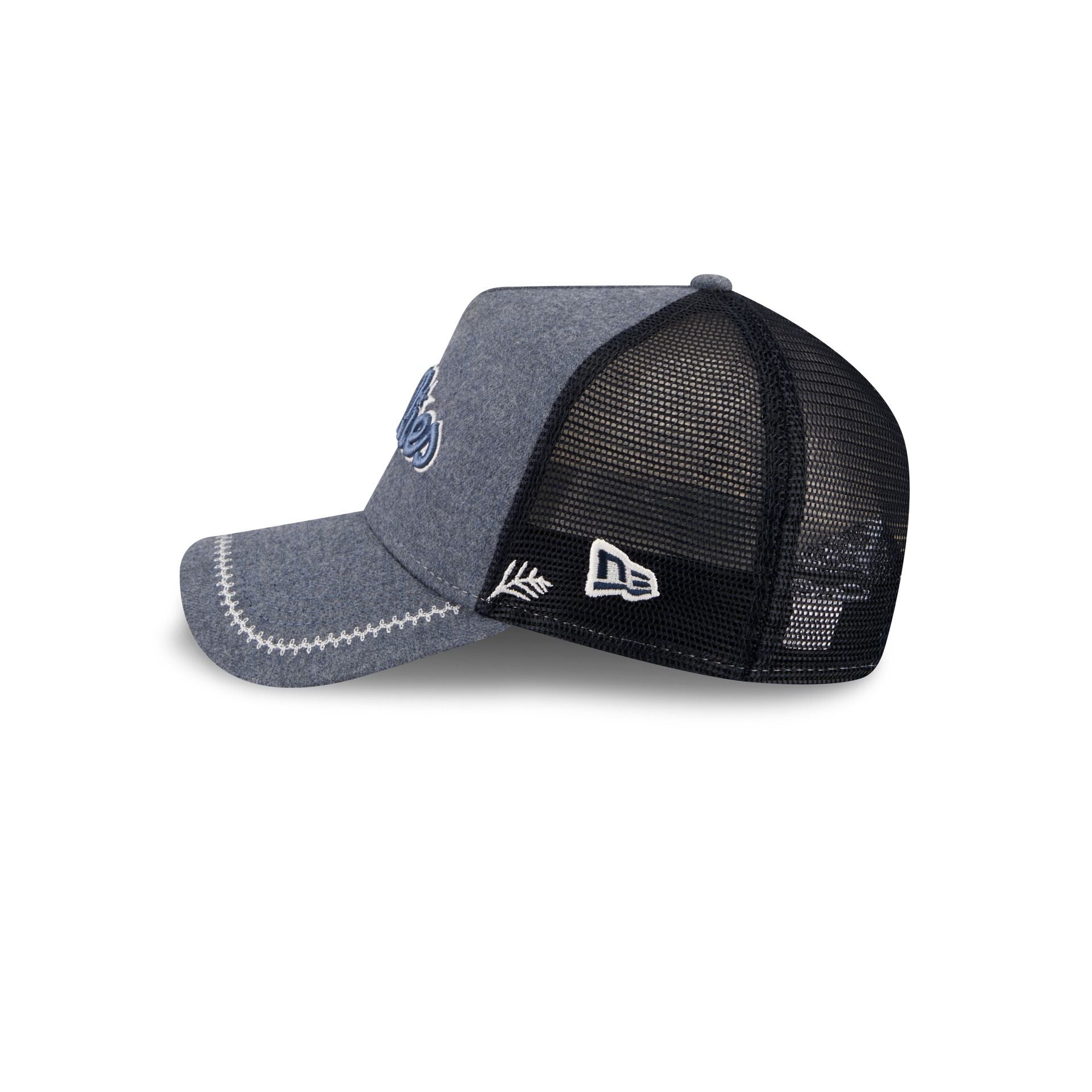 Philadelphia Phillies Navy Brushed Chambray 9FORTY A-Frame Trucker Hat