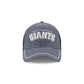 San Francisco Giants Navy Brushed Chambray 9FORTY A-Frame Trucker Hat