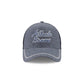 Atlanta Braves Navy Brushed Chambray 9FORTY A-Frame Trucker Hat