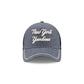 New York Yankees Navy Brushed Chambray 9FORTY A-Frame Trucker Hat