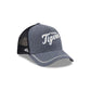 Detroit Tigers Navy Brushed Chambray 9FORTY A-Frame Trucker Hat